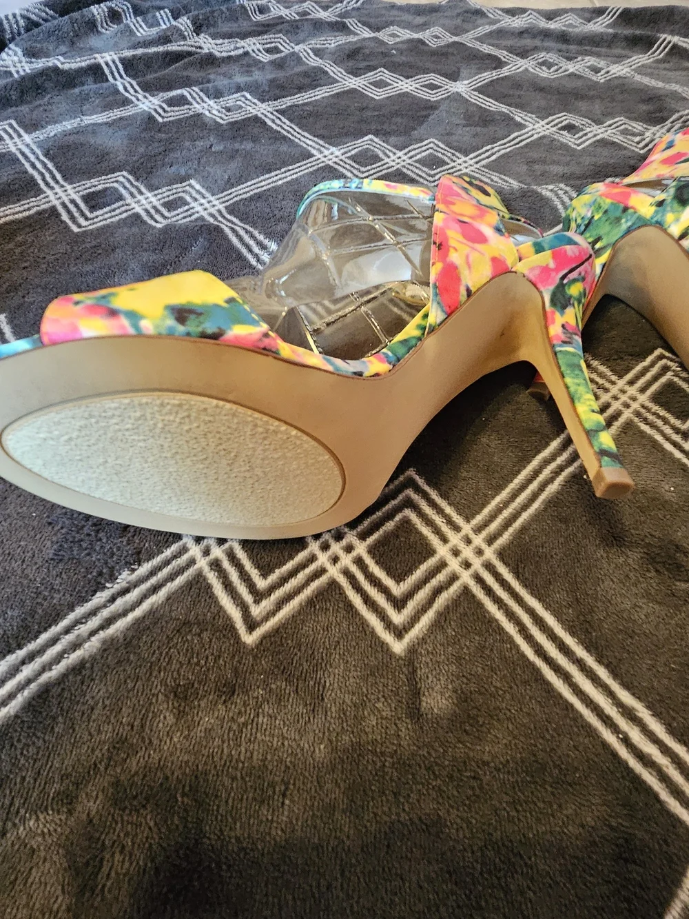 Mix No 6 New Floral Cameo Multicolor Floral Dress Shoes Sz 8